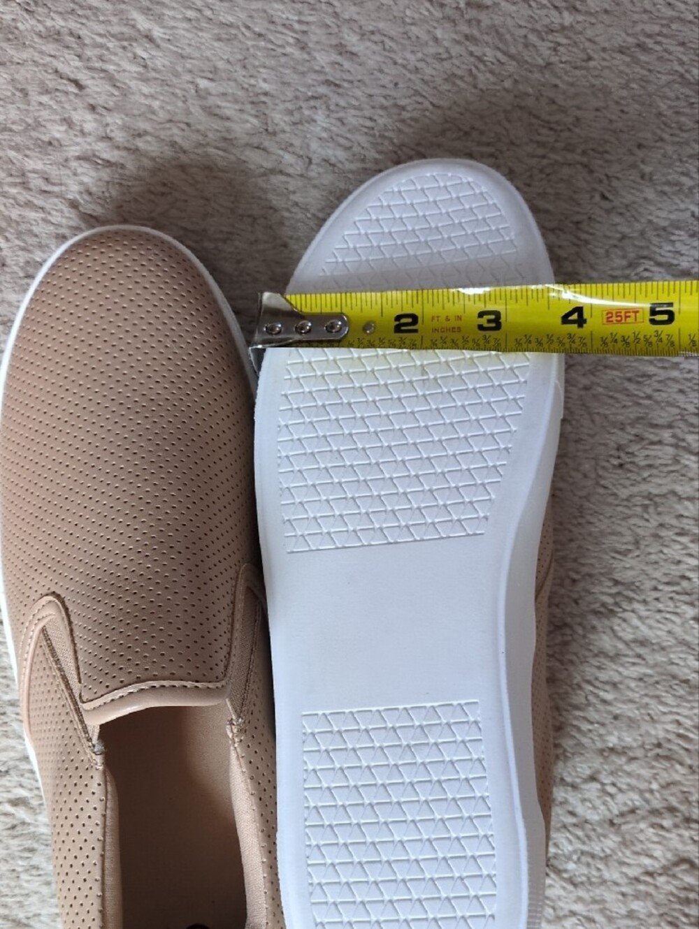 Women’s Slip-On Platform Sneakers in Nude NWOT - Picture 10 of 10